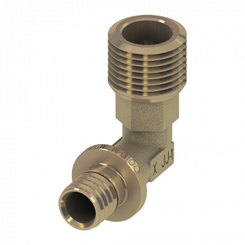 Уголок соединительный с ниппелем TECEflex 20 x R 1/2", латунь