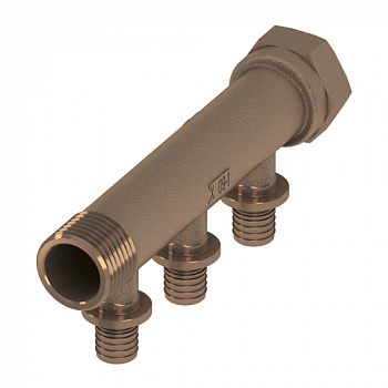Коллектор TECEflex 2 контура R 3/4" x Rp 3/4" x 16, бронза