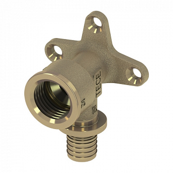 Уголок с настенным креплением TECEflex 20 x Rp 1/2", латунь