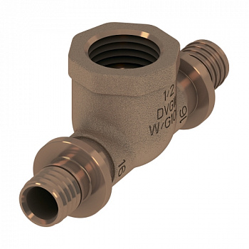 Тройник TECEflex 50 x Rp 1 1/4" x 50, с внутренней резьбой, бронза